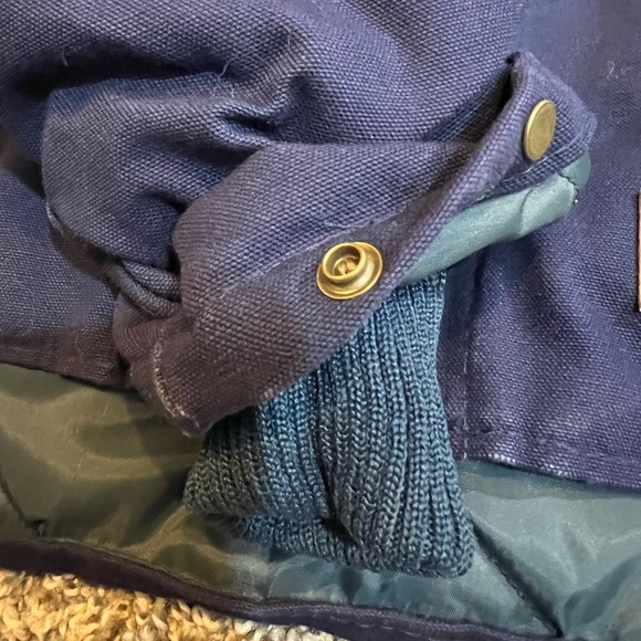 Walls Coat Navy Work utility Vintage Blue Insulated Waist Length Coat Si… - Picture 6 of 12